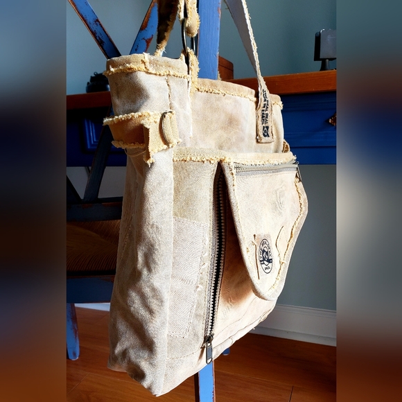 Real Deal Brazil Olinda Tote Bag Made From Recycled Canvas, Each One Is Original - Picture 7 of 8